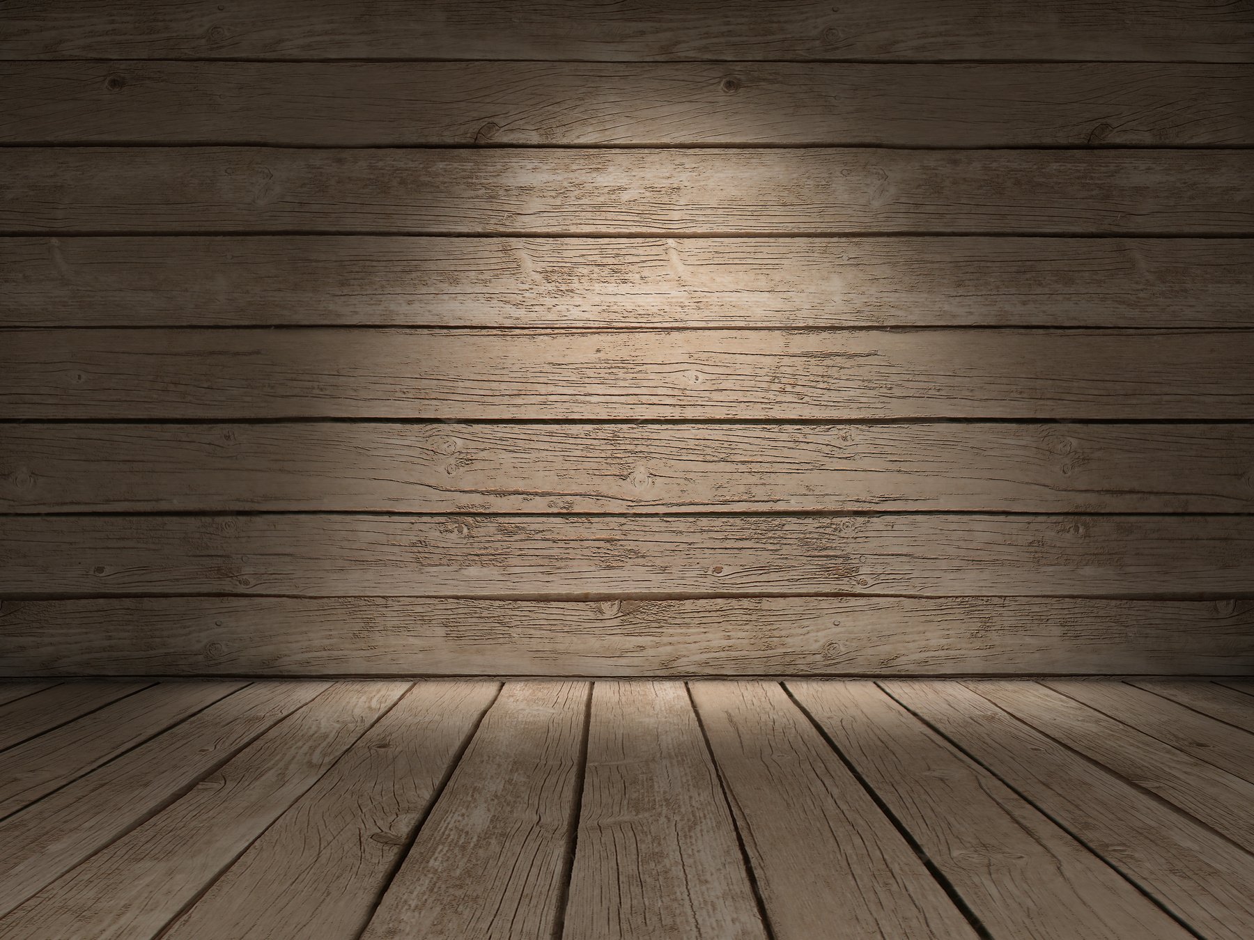 Wood wall and floor